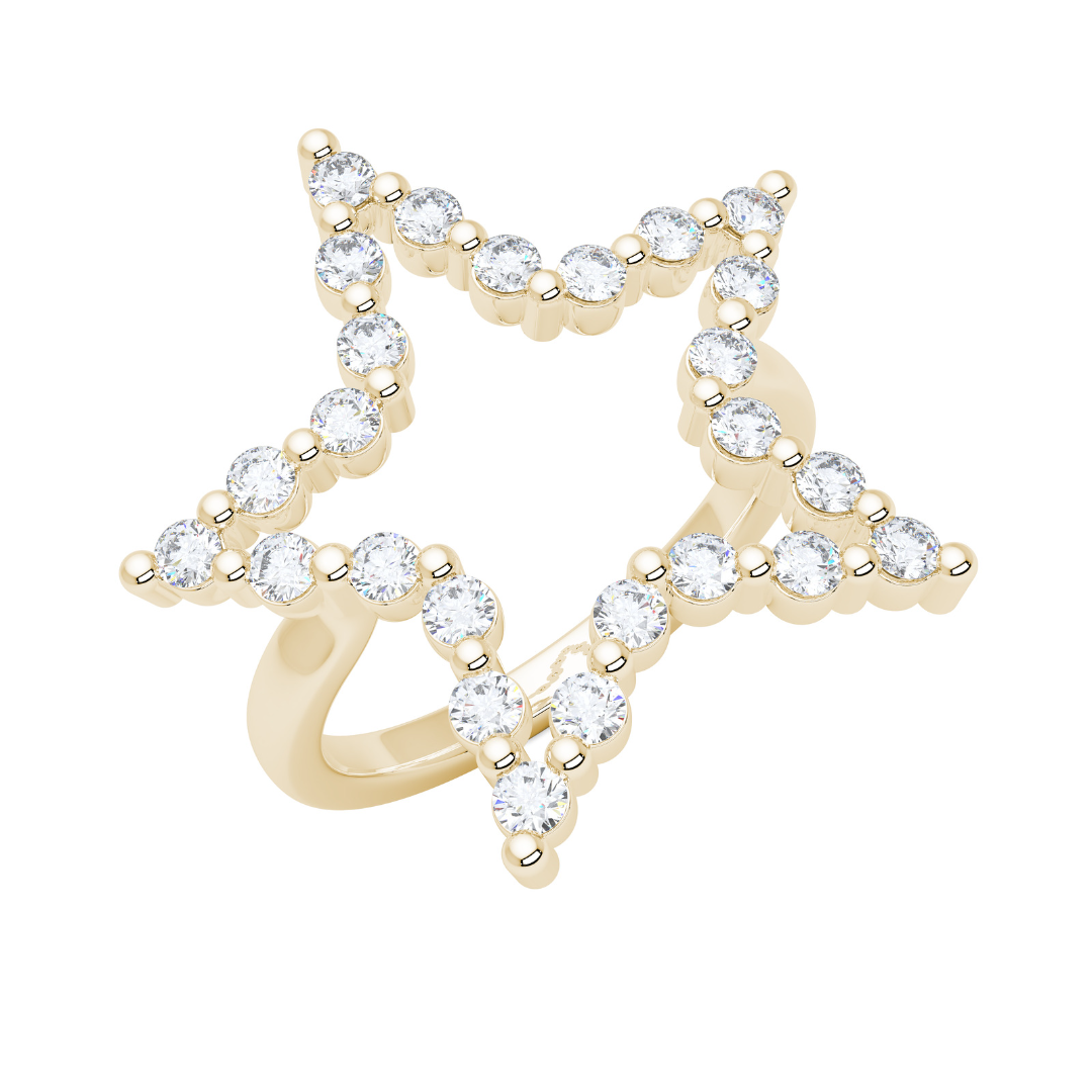 Charlie Cloud® Floating Diamond Star Ring 0.69 ctw – RW Fine Jewelry