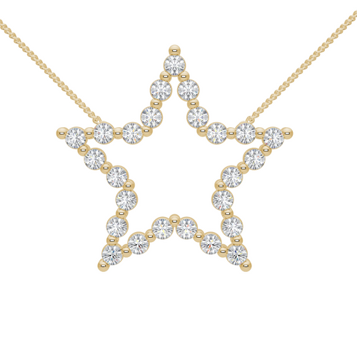 Charlie Cloud® Floating Diamond Star Necklace 0.69 ctw