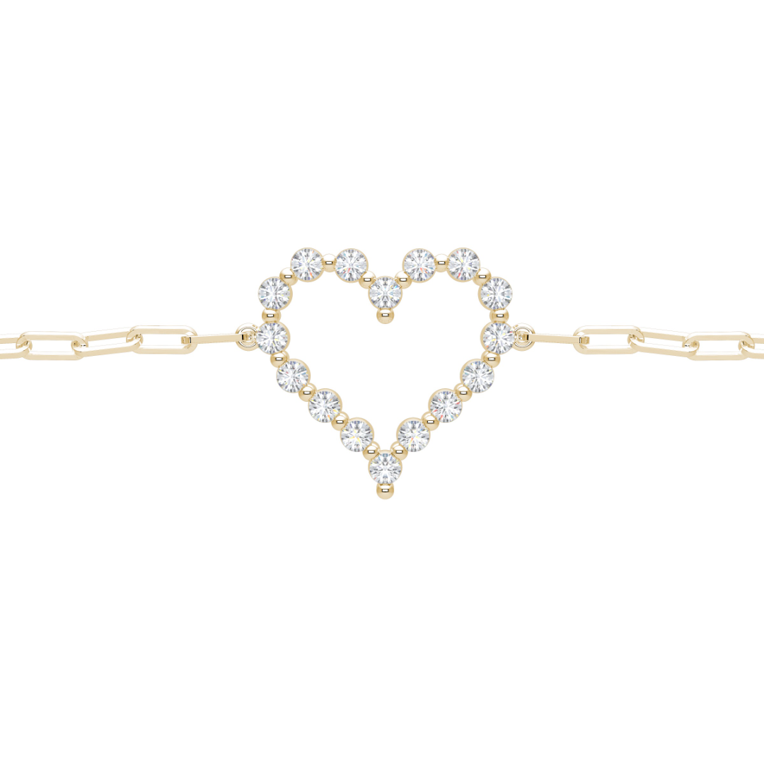 Little Posie Charlie Cloud® Floating Diamond Heart Bracelet 0.56 ctw