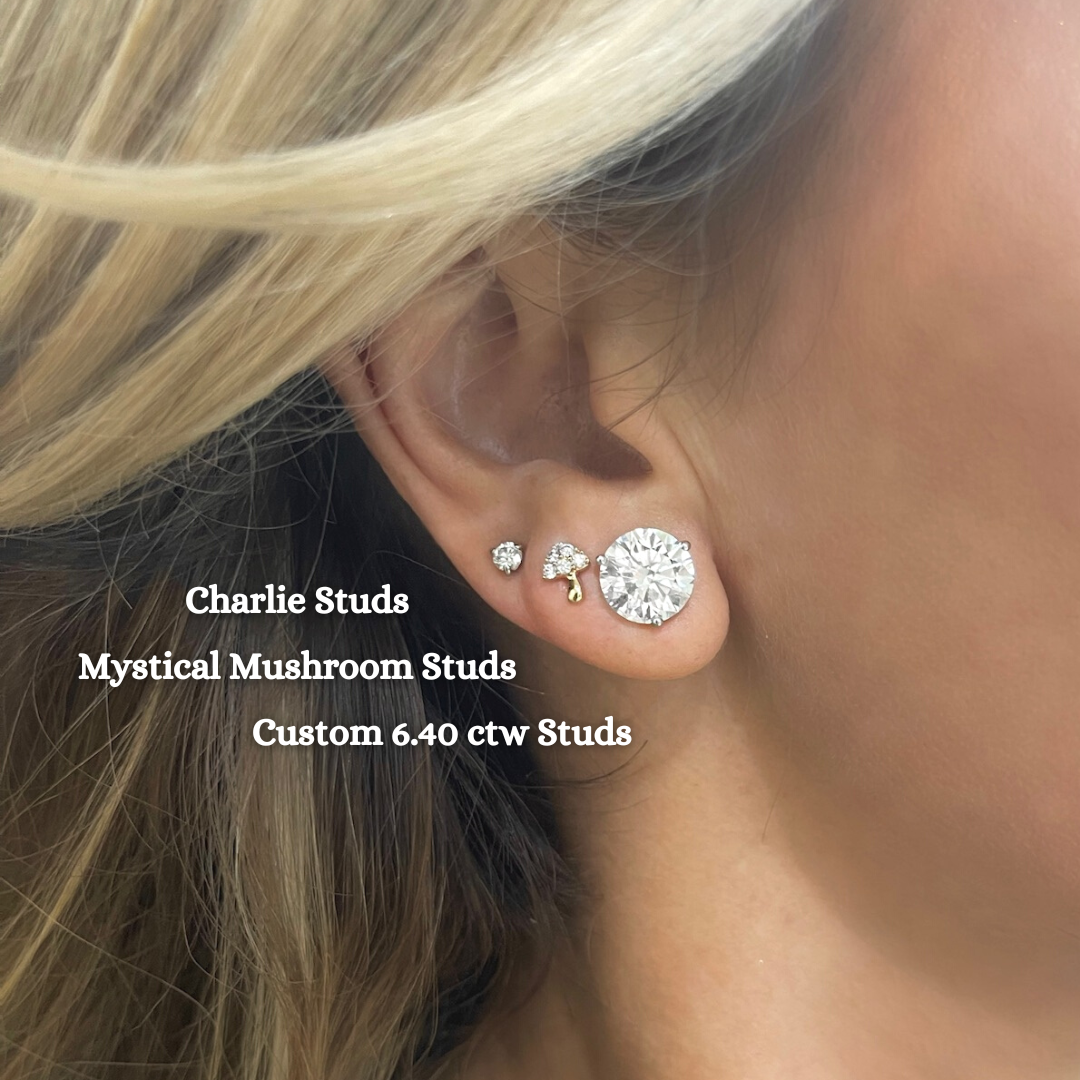 Charlie Cloud® Martini Diamond Stud Earrings