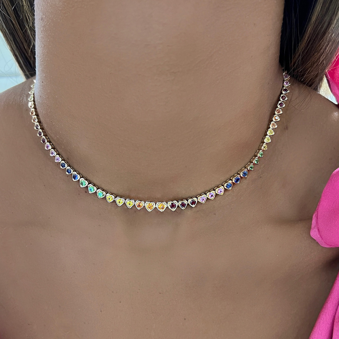 Rainbow 2025 tennis choker