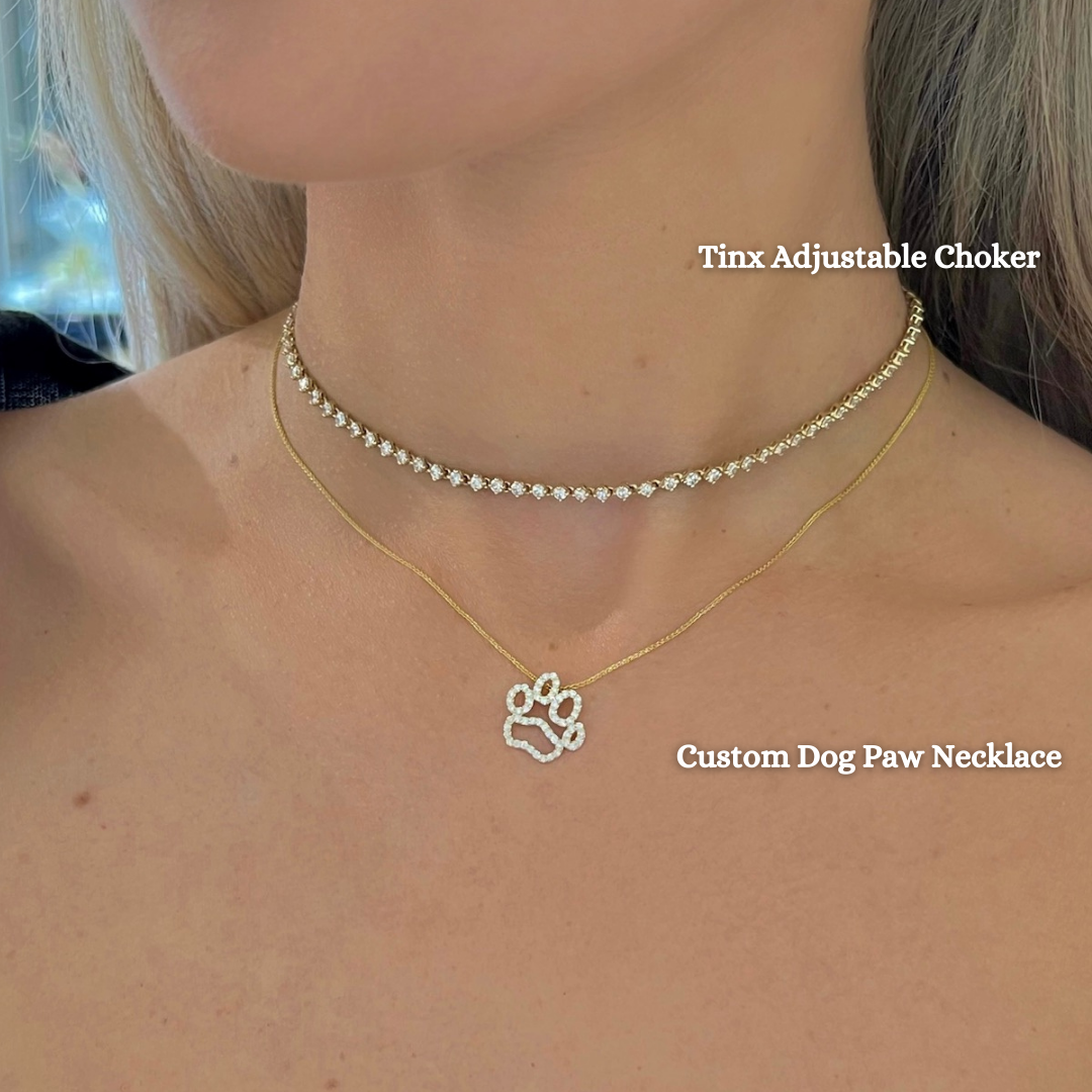 Paw print deals choker