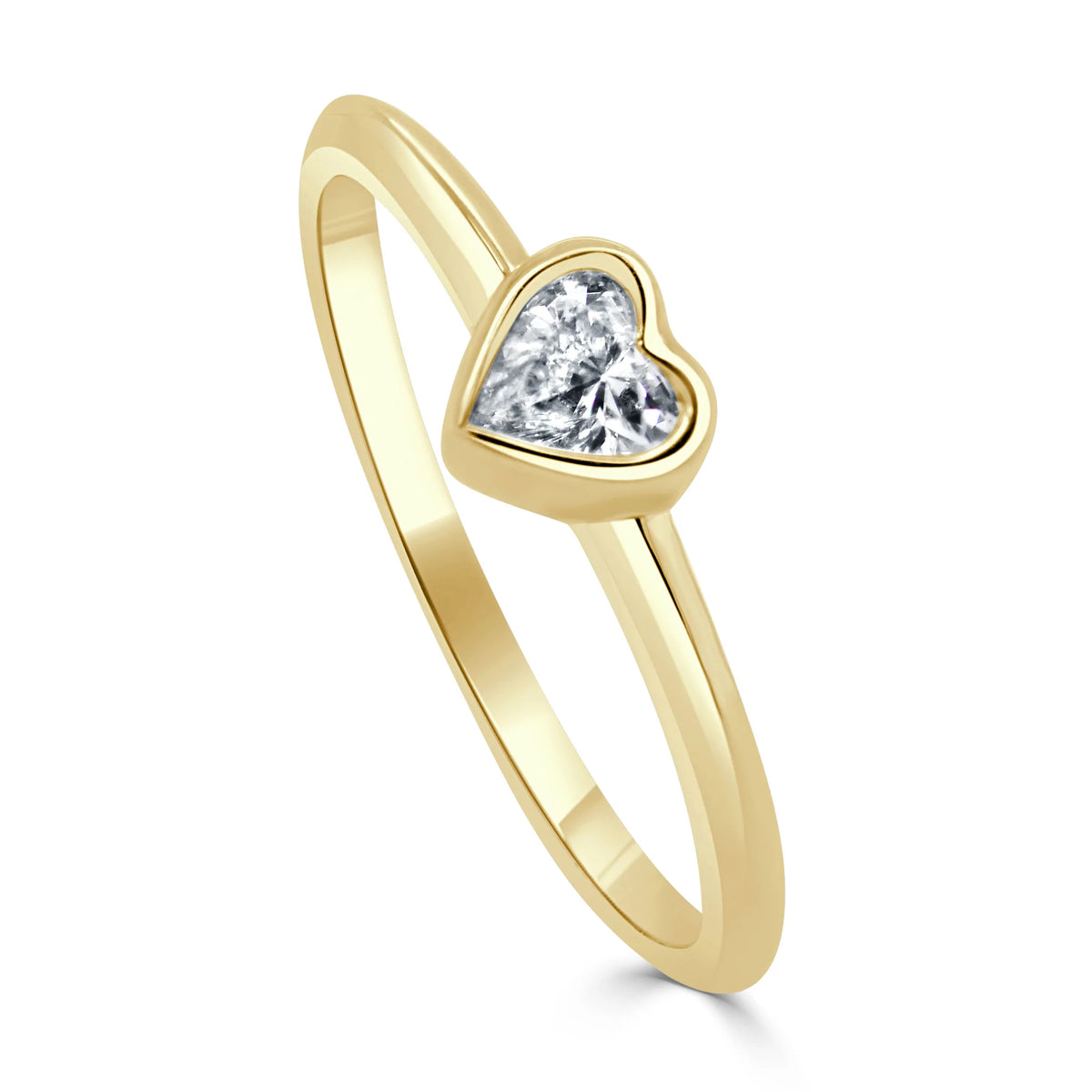 Heart bezel deals ring