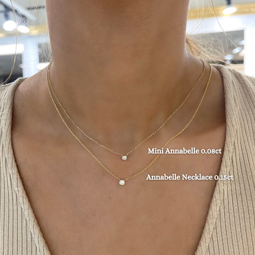Annabelle Single Diamond Pendant Necklace 0.15 ct