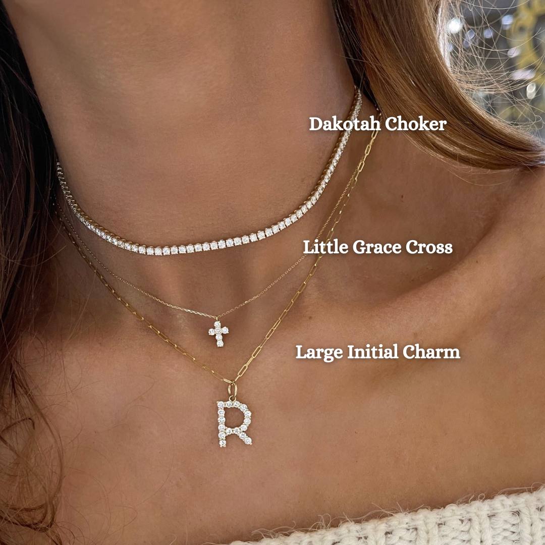 Little Grace Dainty Diamond Cross Necklace RW Fine Jewelry