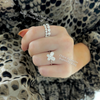Chloe Baguette Butterfly Ring + Charlie Cloud Band + Baby Charlie Band