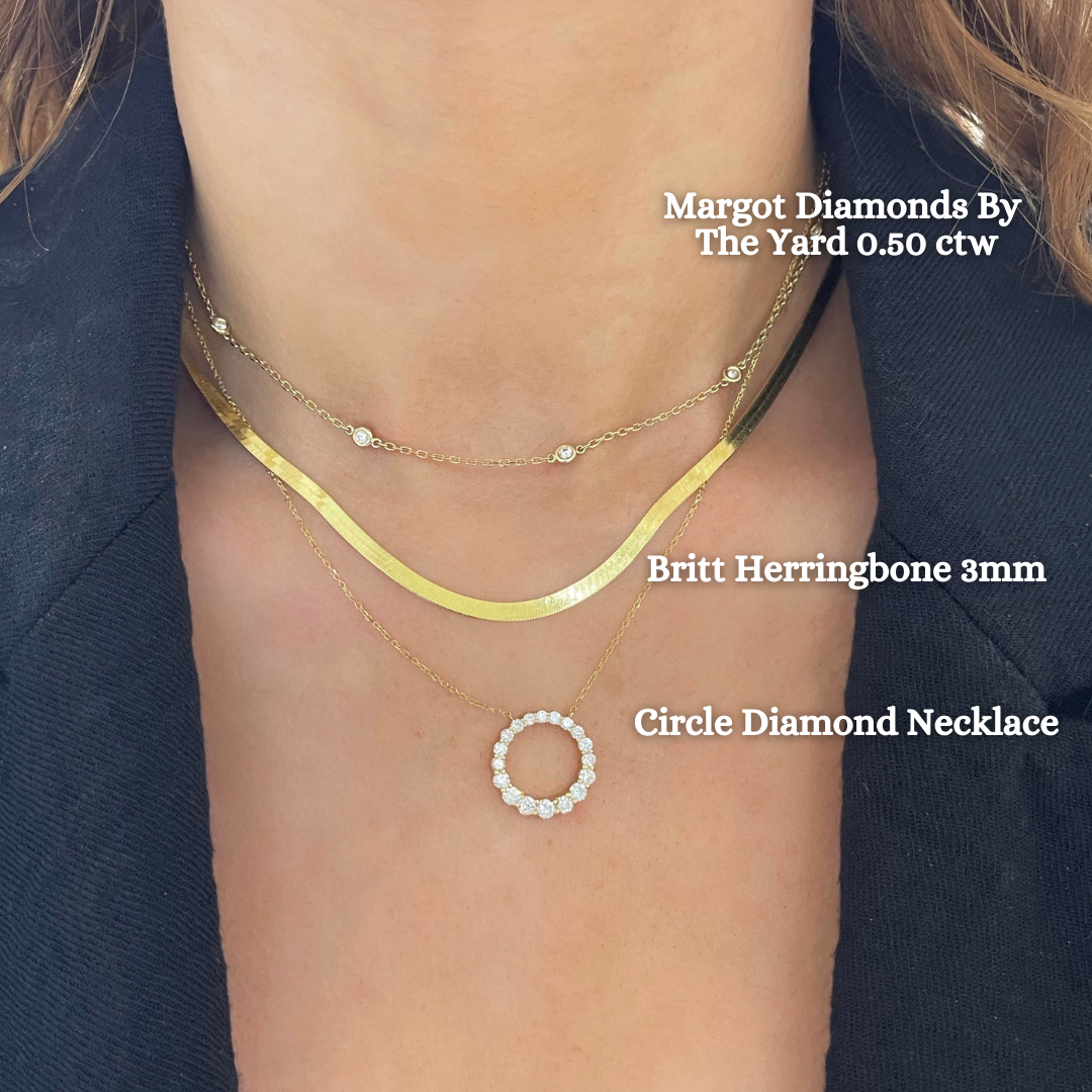 Margot Diamonds by The Yard Necklaces 14K Yellow Gold / 0.50 ctw