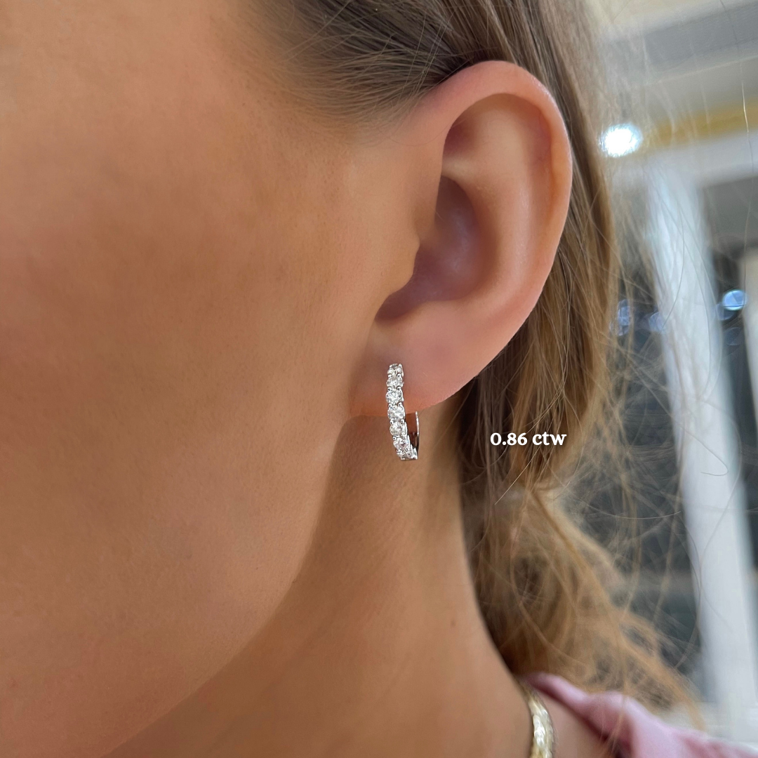 Sophia Diamond Huggie Earrings