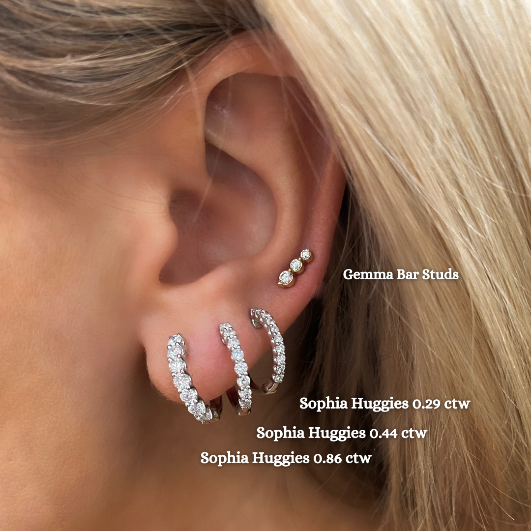 Sophia Diamond Huggie Earrings