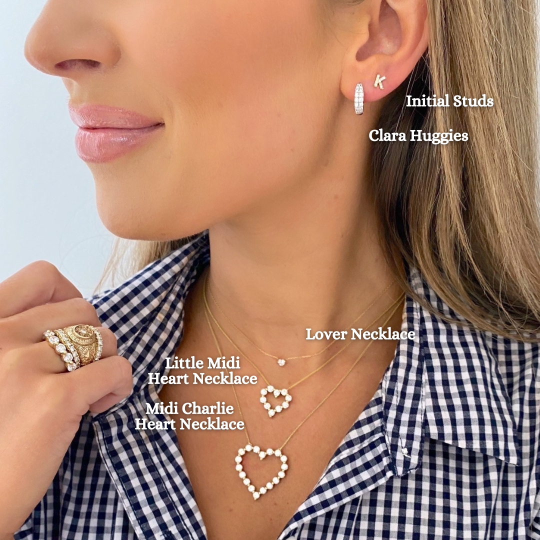 Clara Pave Diamond Huggie Earrings