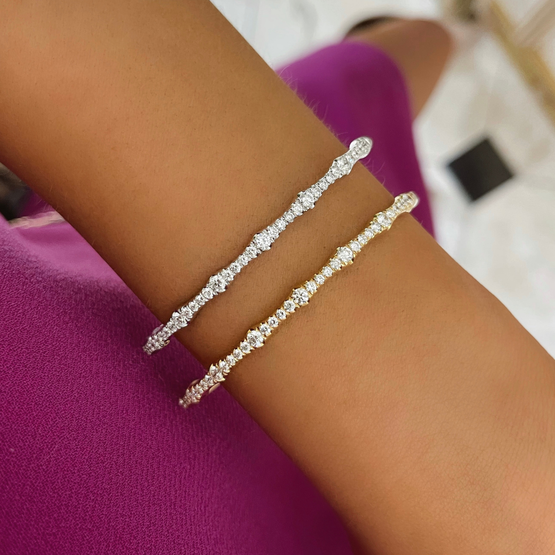 1 carat diamond bangle bracelet deals