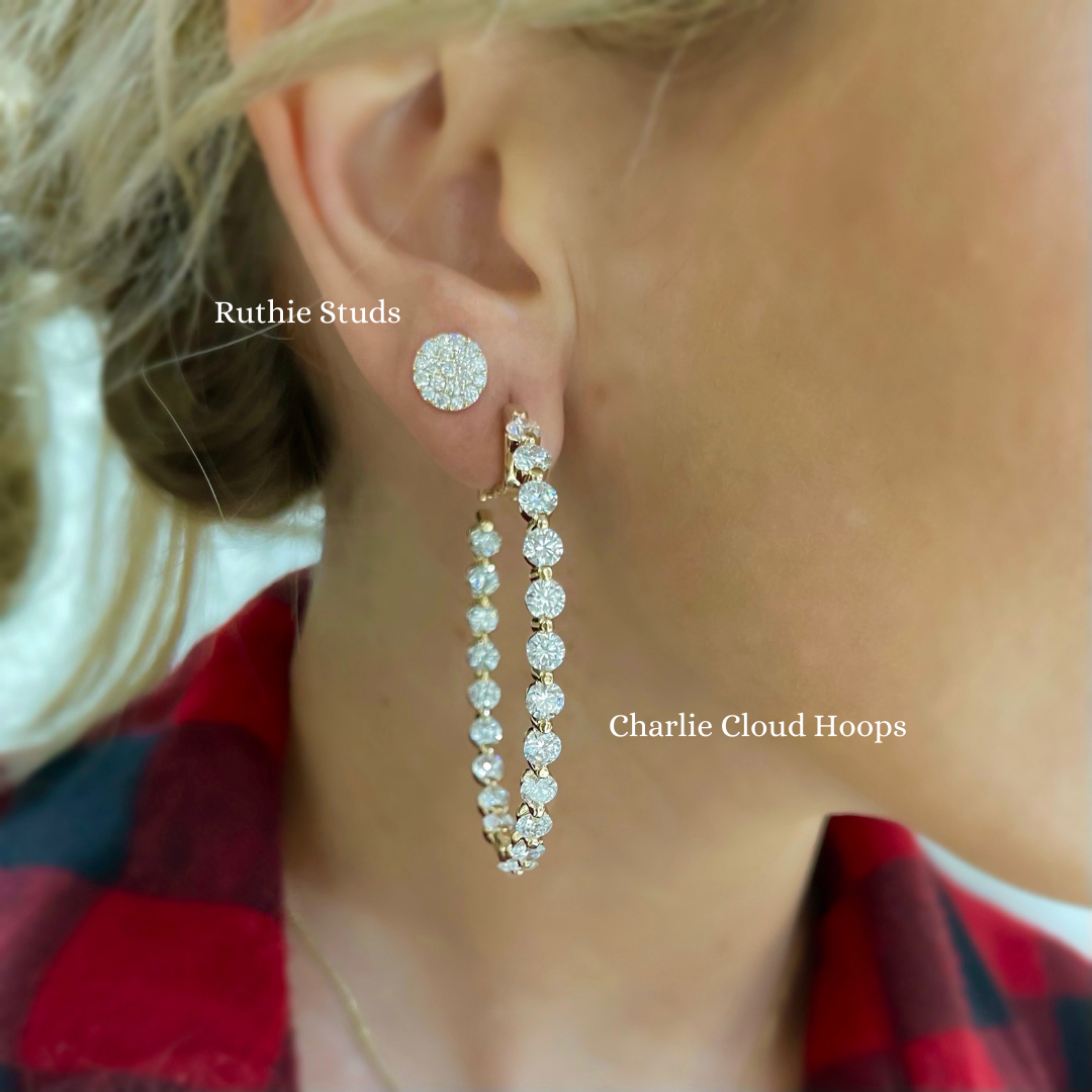Mama's Charlie Cloud® Diamond Hoop Earrings 11.00 ctw