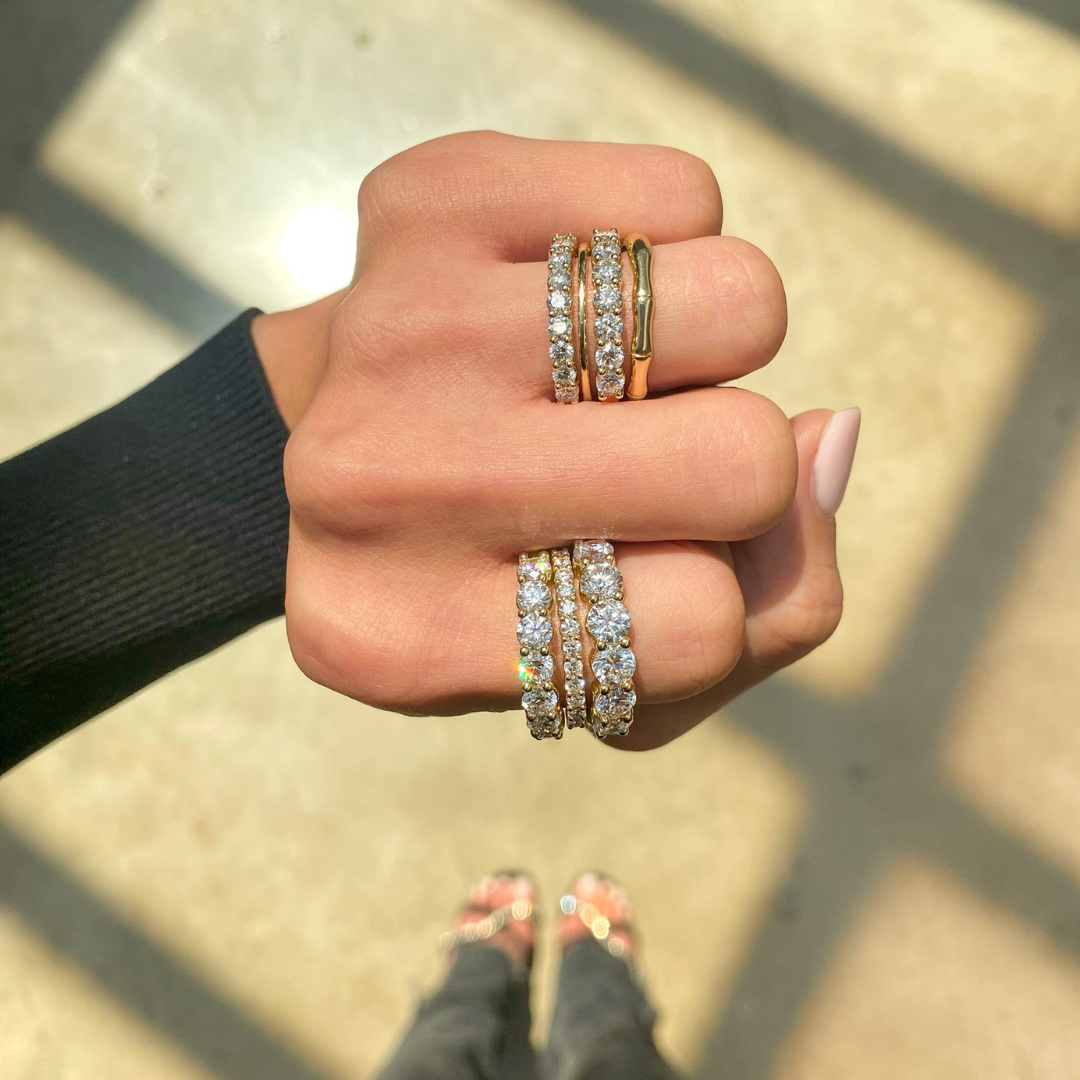 Diamond Baby Baguette Band Ring – Graziela Gems