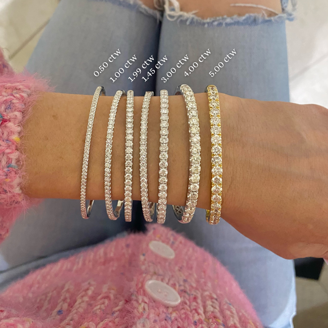 Victoria Diamond Stacking Bangle Bracelets