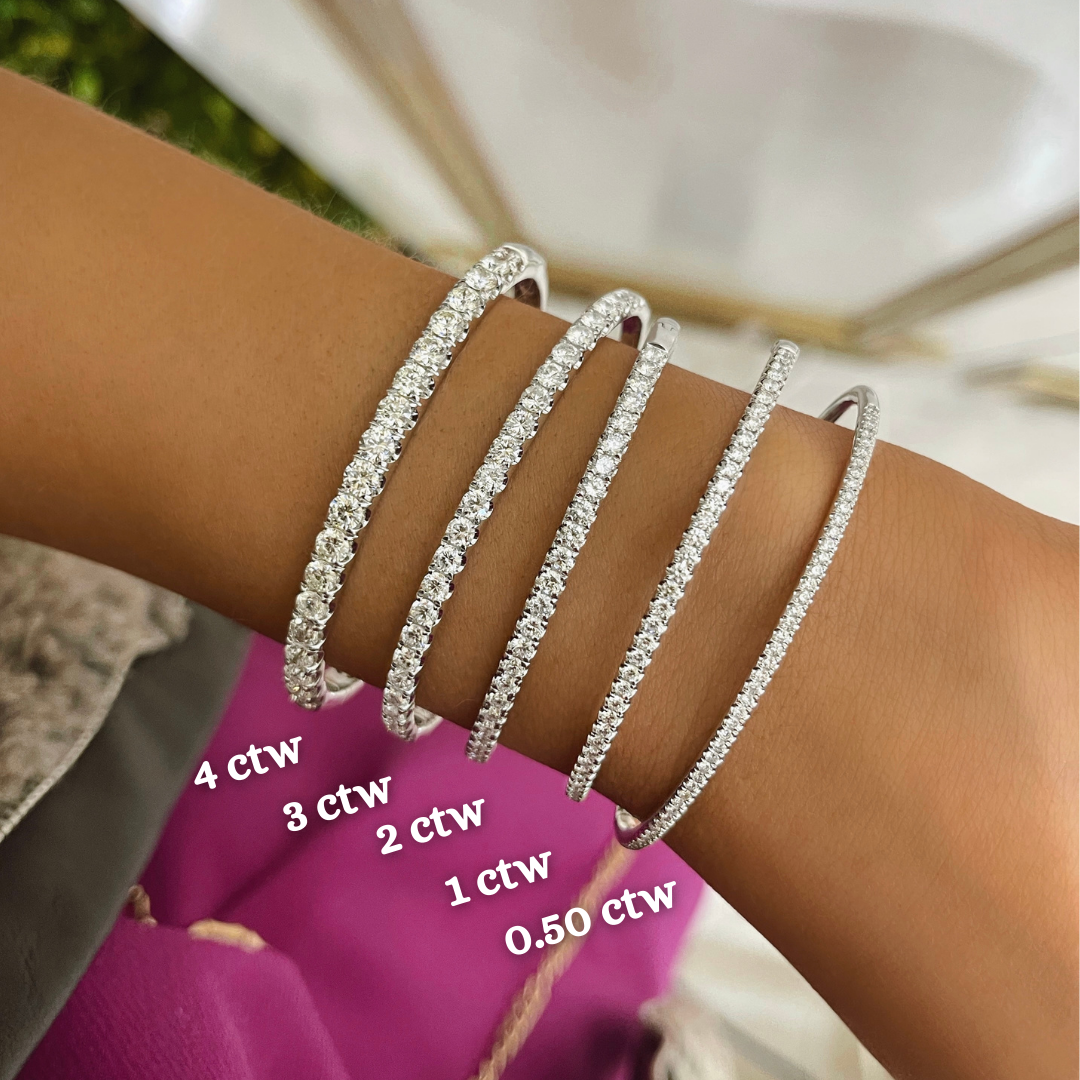 Victoria Diamond Stacking Bangle Bracelets