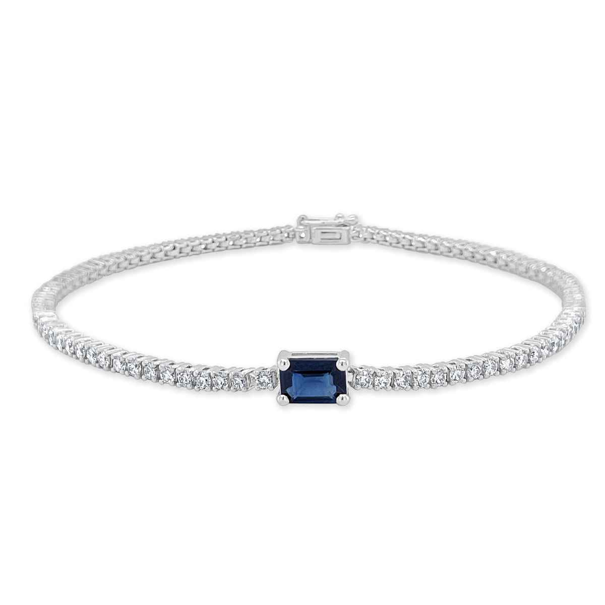 Gemstone & Diamond Tennis Bracelet