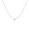 Annabelle Tiny Single Diamond Pendant Necklace WG