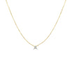 Annabelle Tiny Single Diamond Pendant Necklace YG