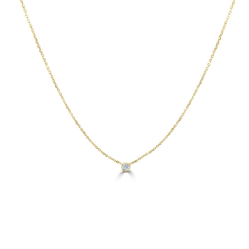 Mini Annabelle Single Diamond Pendant Necklace 0.08 ct