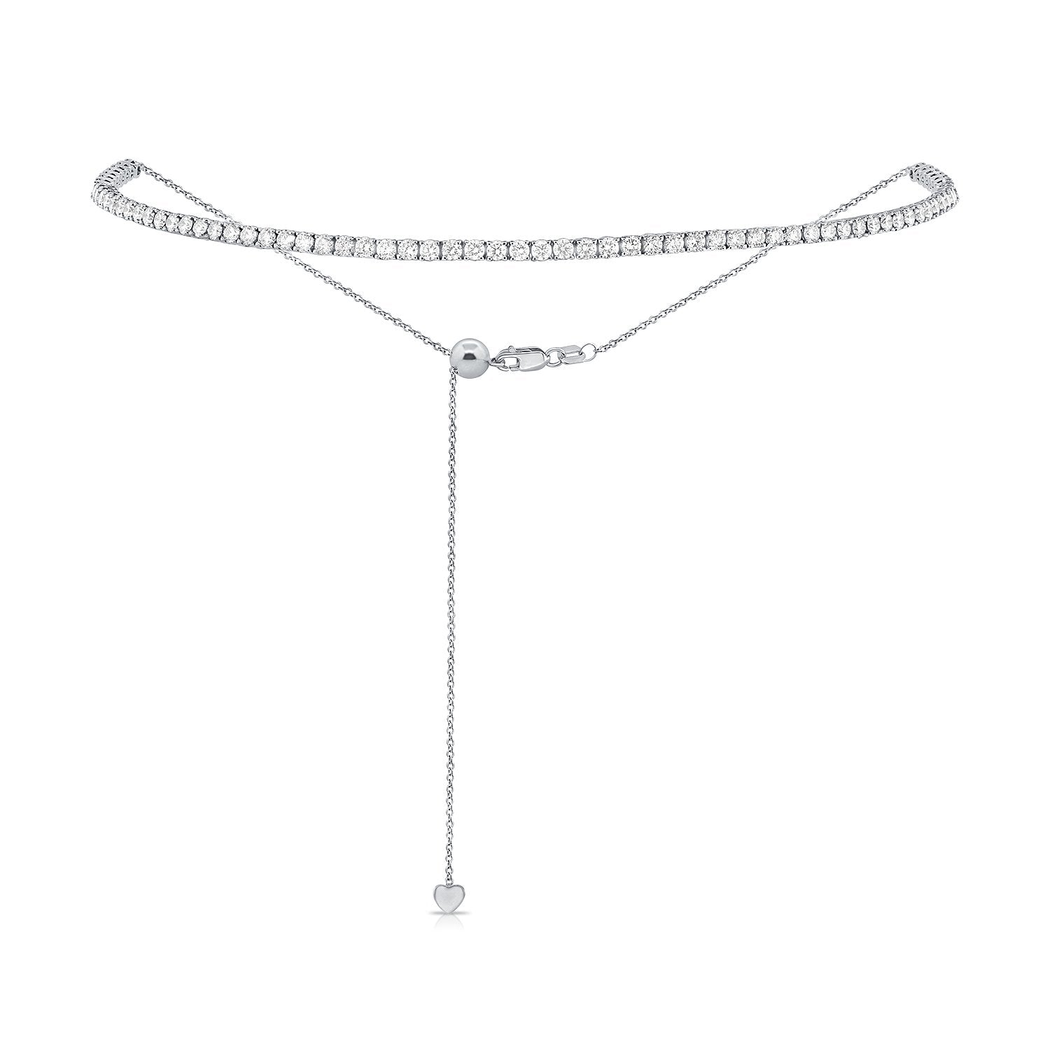 White gold clearance diamond choker necklace