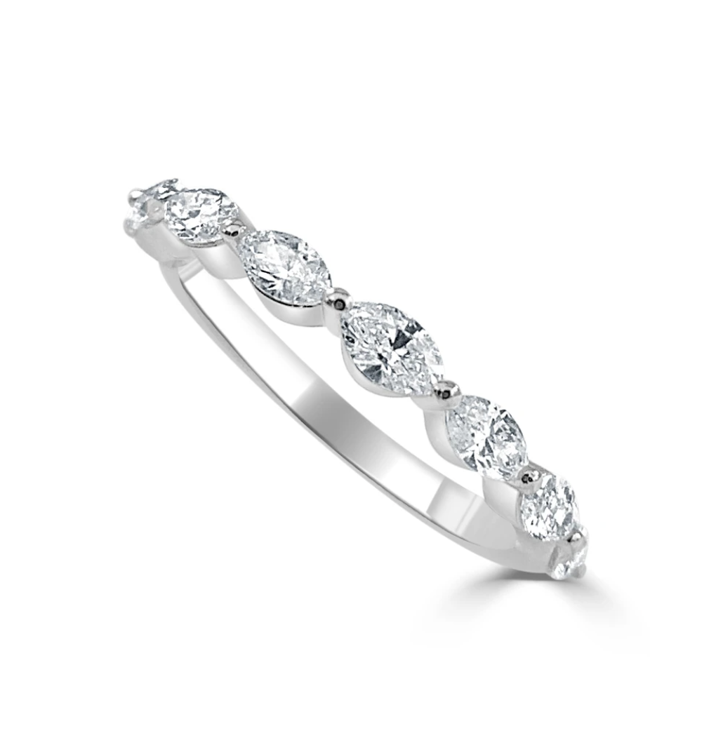 Viola Marquise Shaped Diamond Band