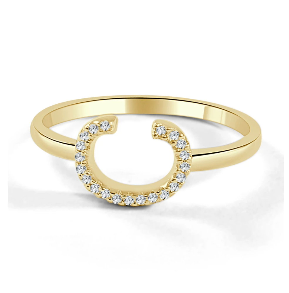 Diamond Initial Stacking Ring