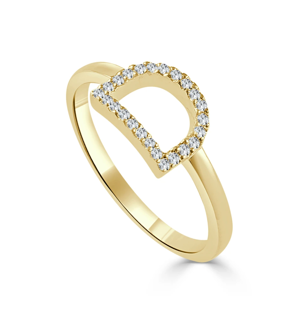 Diamond Initial Stacking Ring