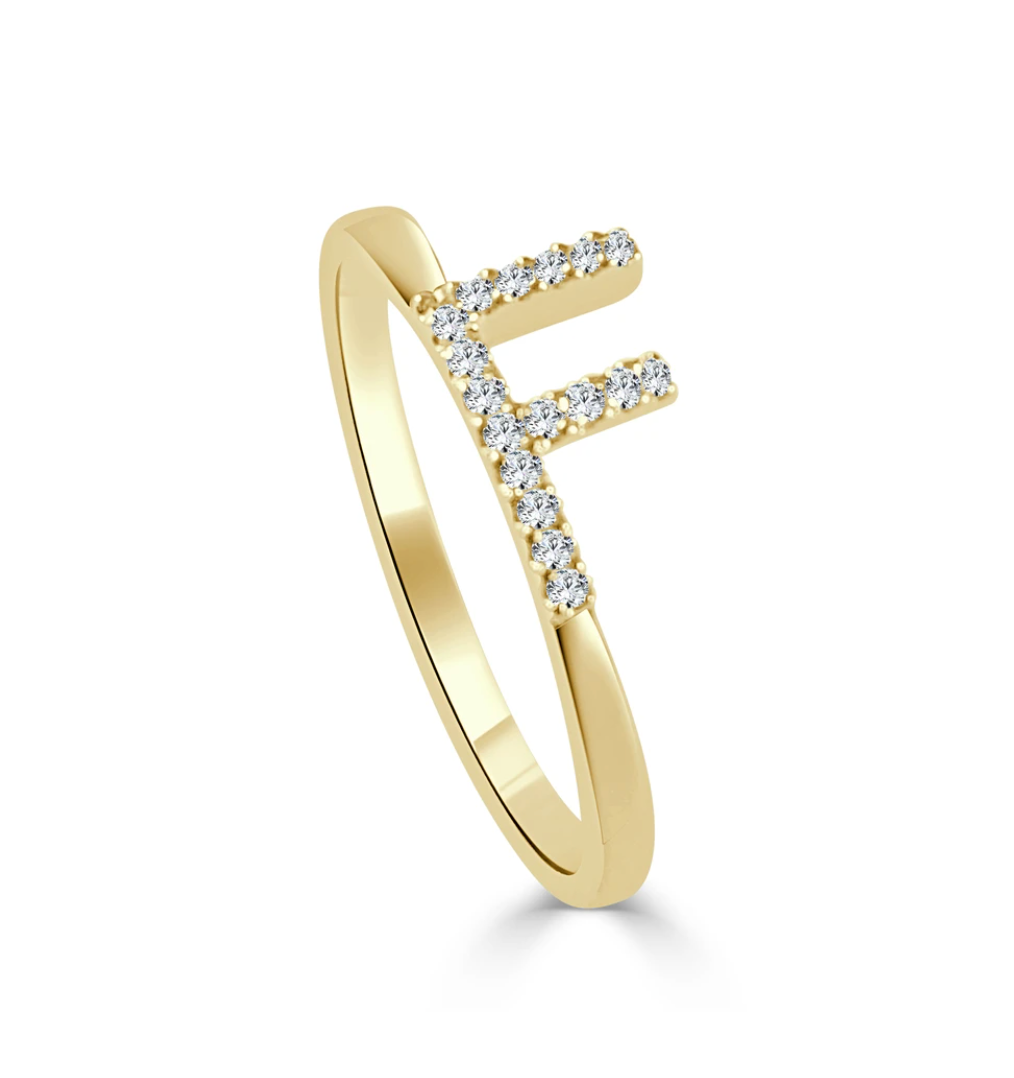 Diamond Initial Stacking Ring