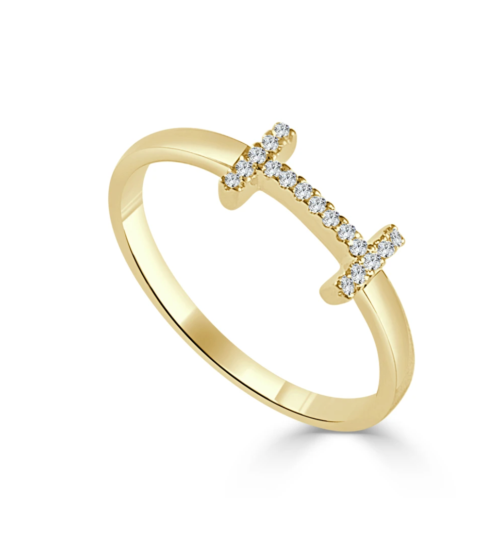 Diamond Initial Stacking Ring