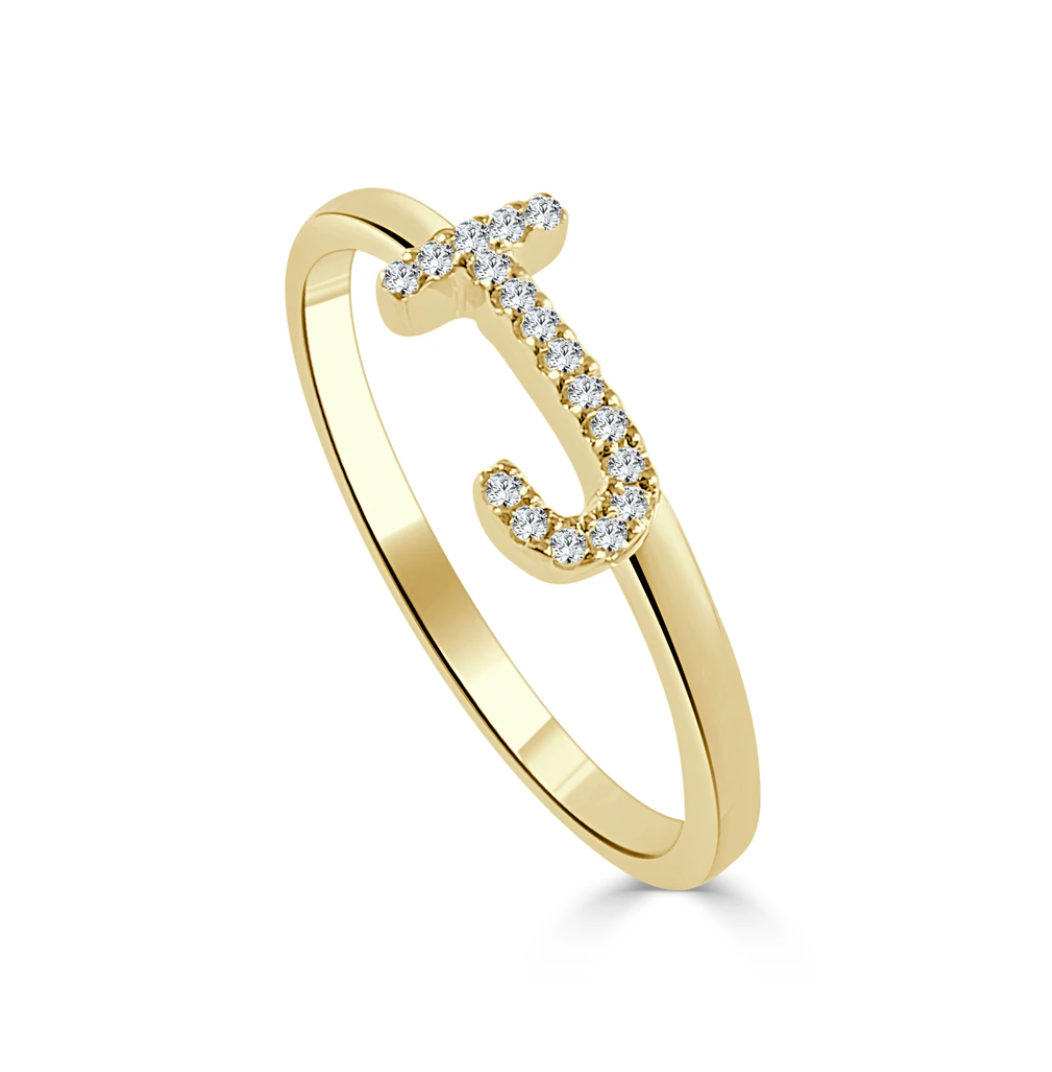 Diamond Initial Stacking Ring