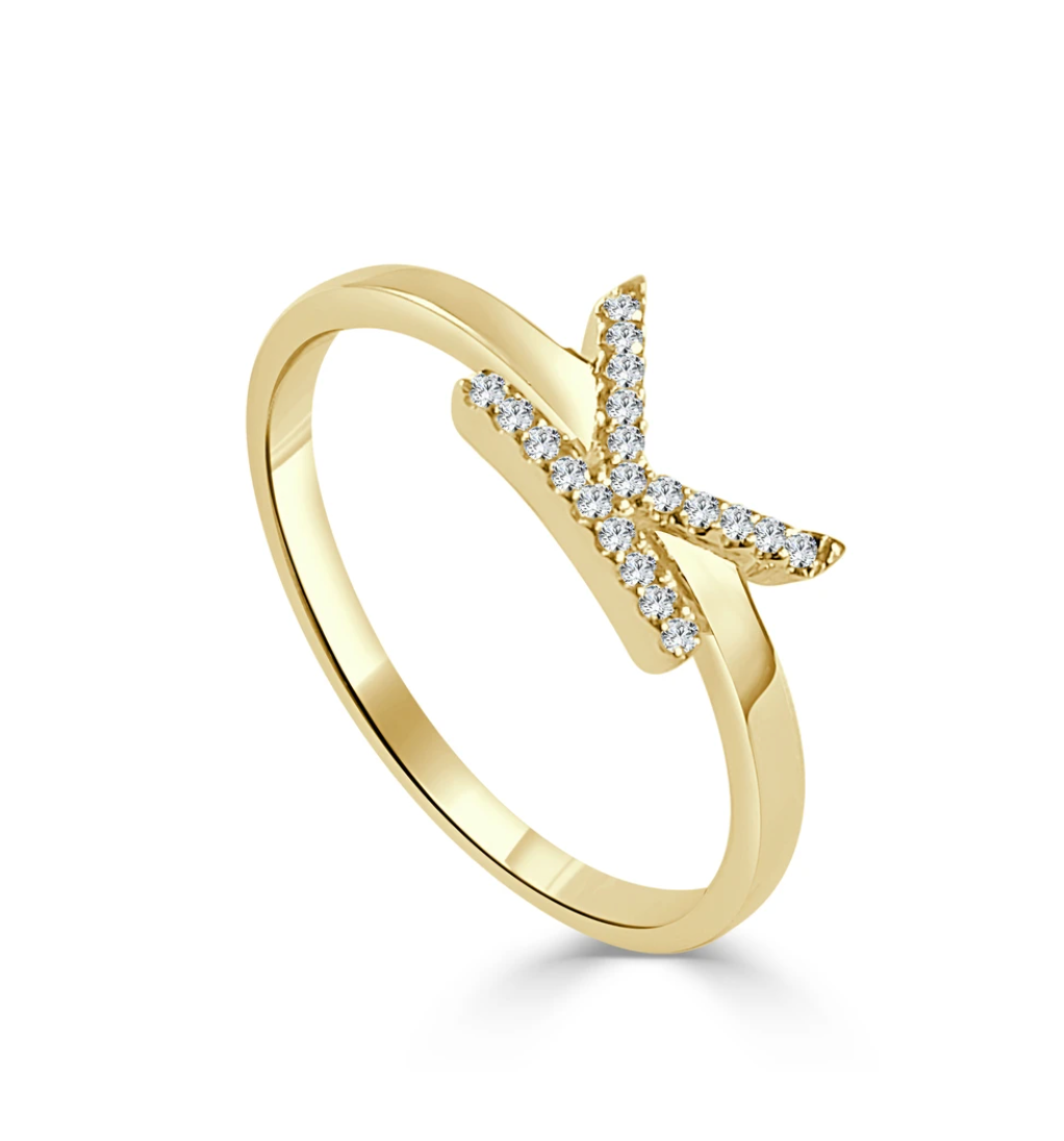 Diamond Initial Stacking Ring