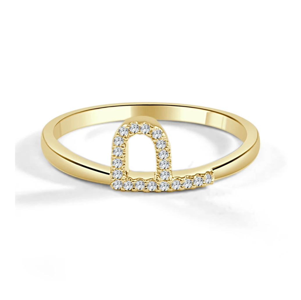 Diamond Initial Stacking Ring