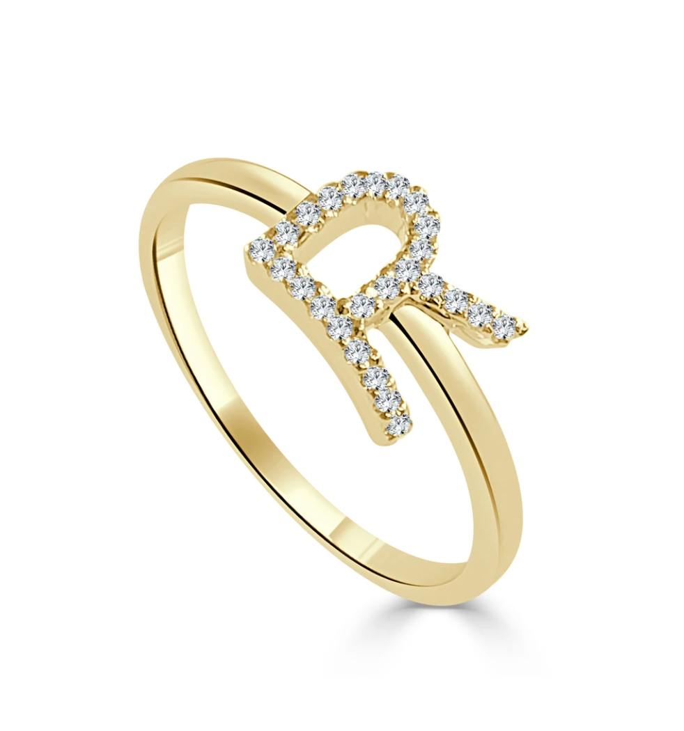 Buy Mnsh Alphabetic R Classic Ring | Gold-Toned Color Women | AJIO LUXE