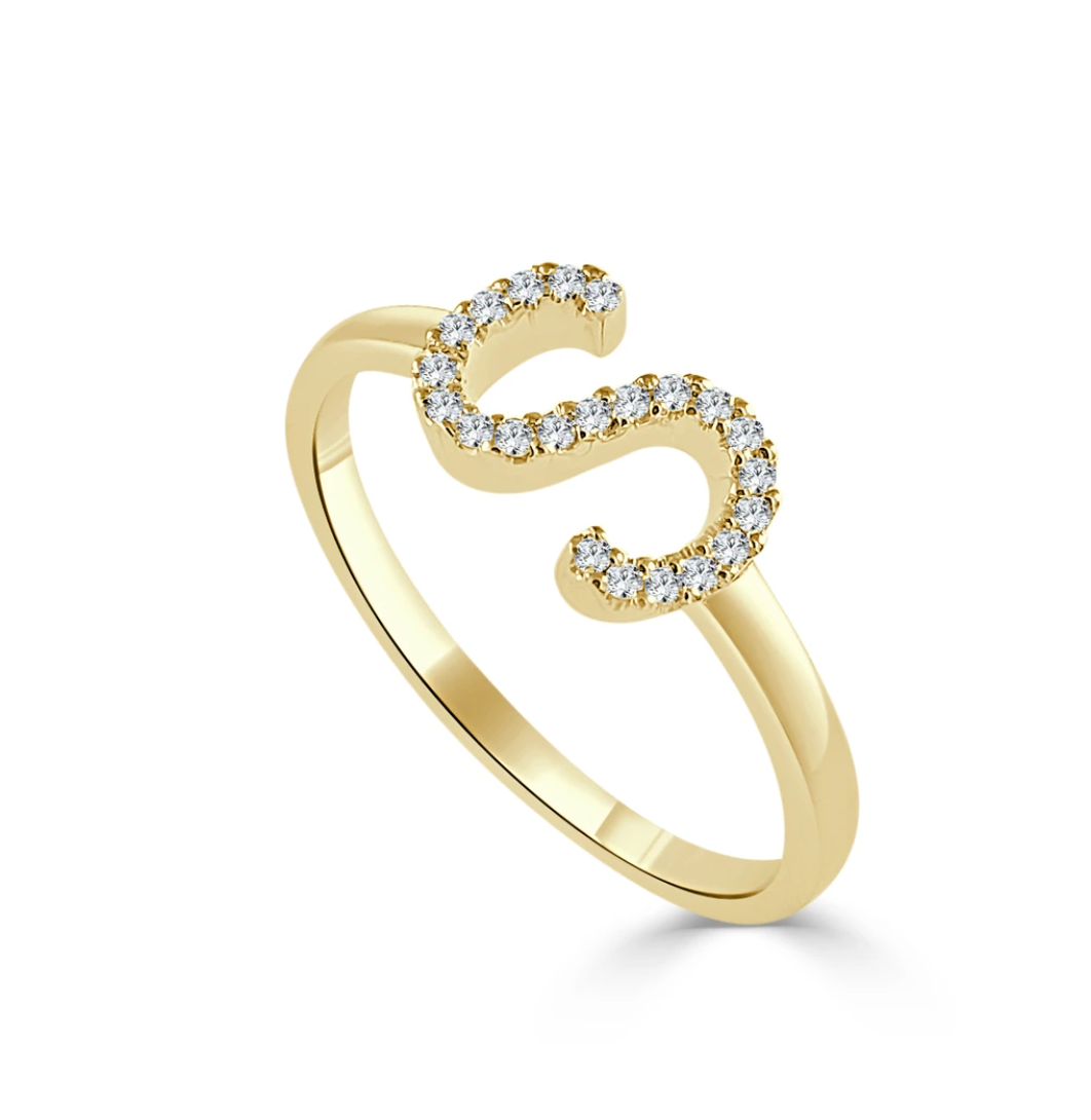 Diamond Initial Stacking Ring