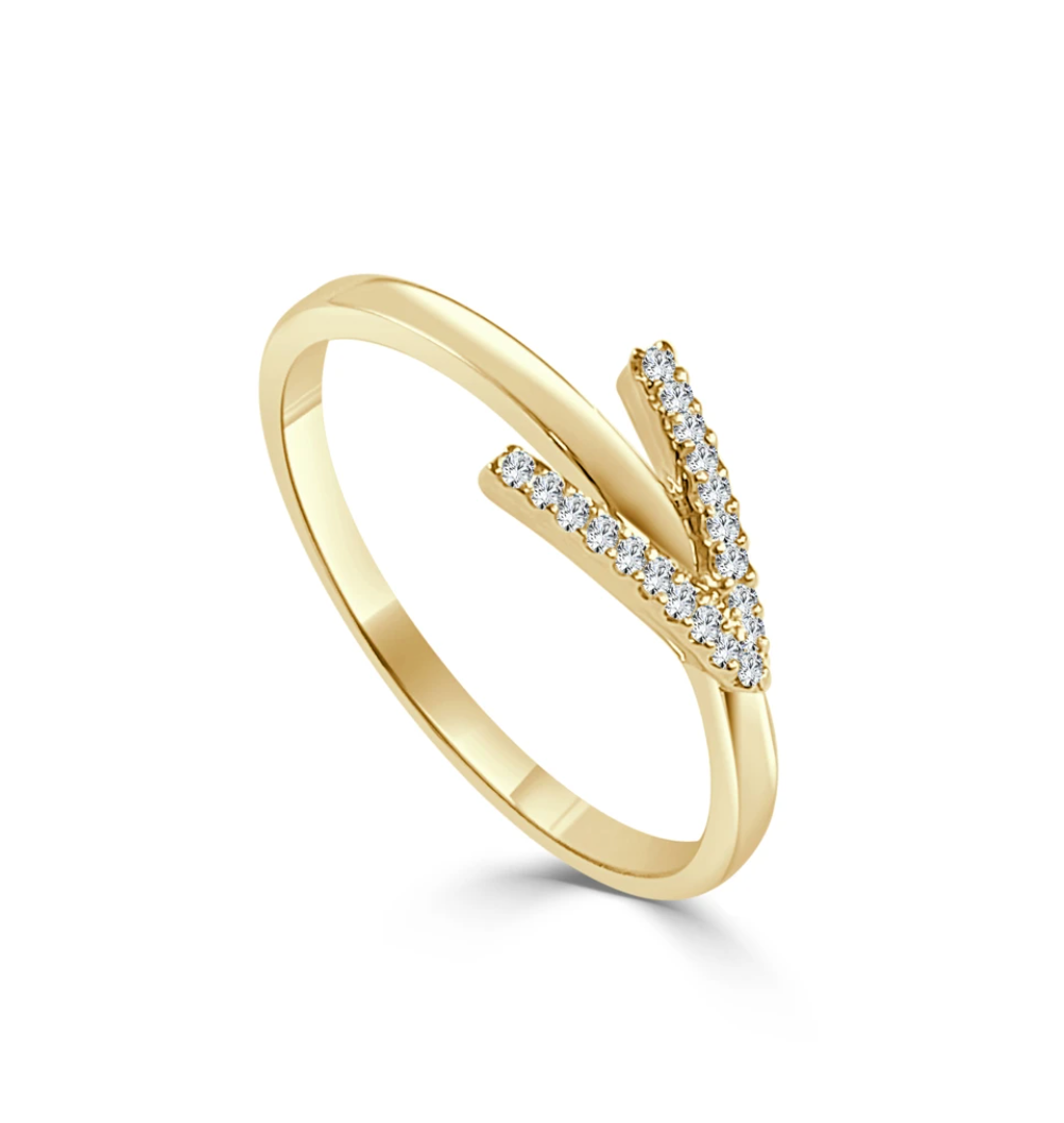 Diamond Initial Stacking Ring