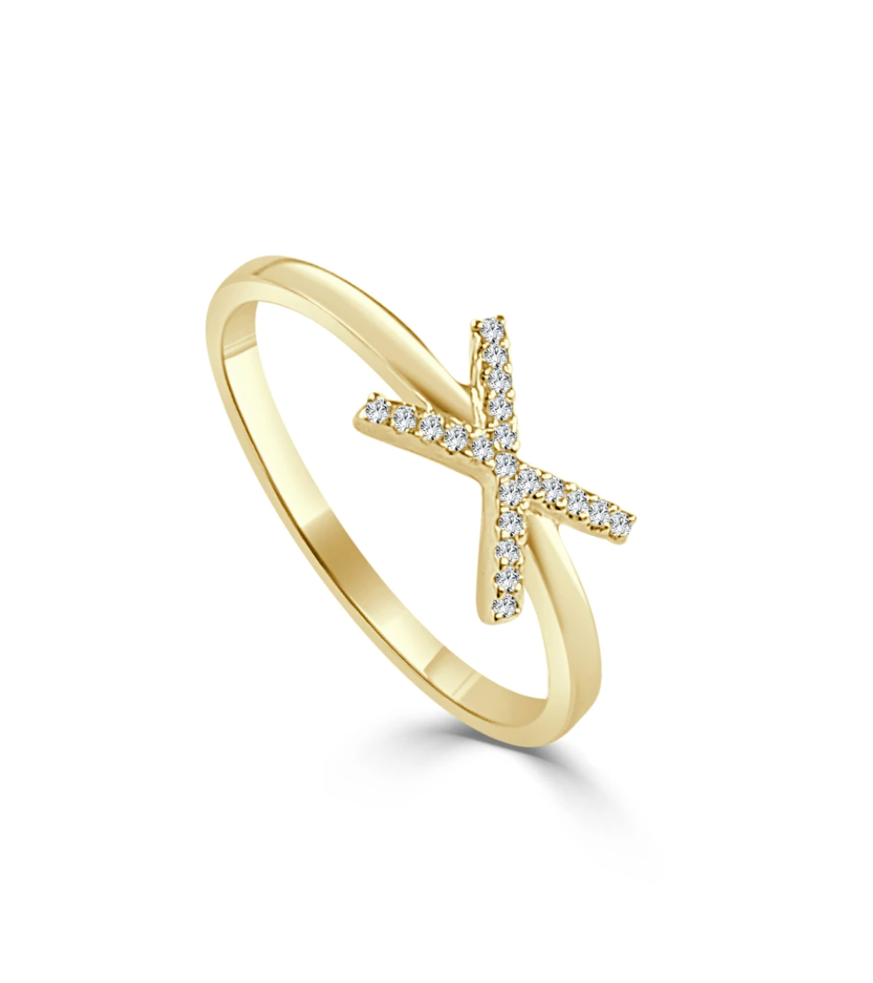 Diamond Initial Stacking Ring