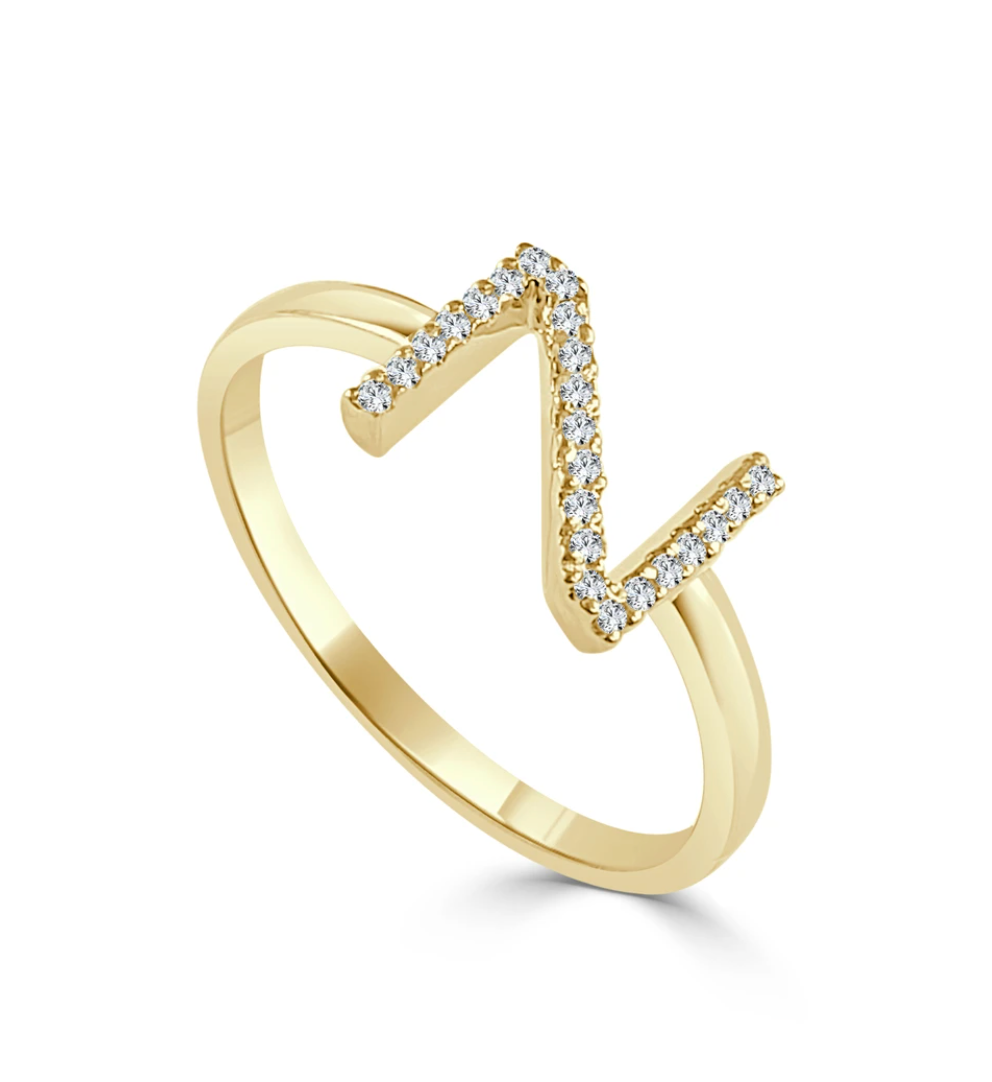 Diamond Initial Stacking Ring