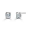 Betsy Baguette Studs in White Gold