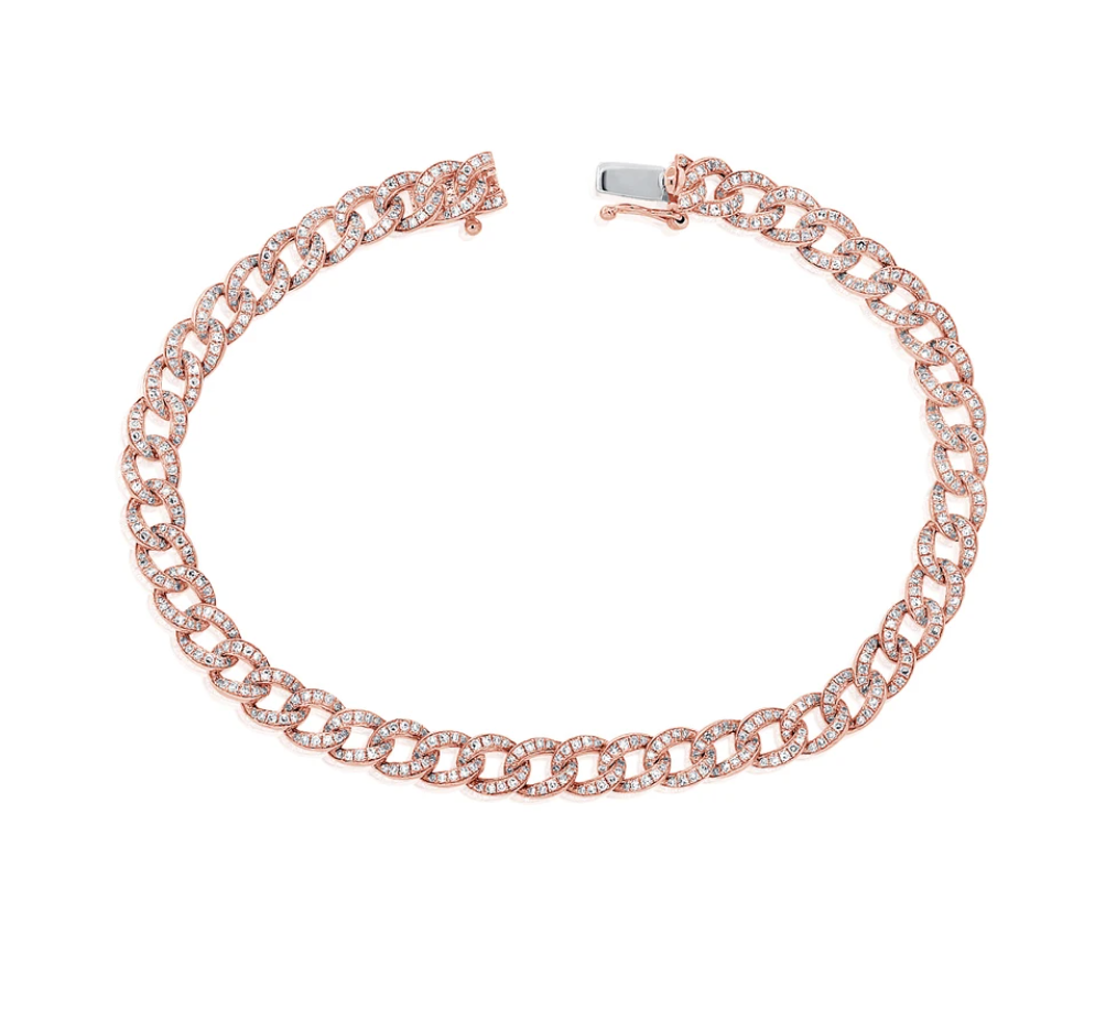 Bronx Pave Chain Link Diamond Tennis Bracelet 4.97 ctw