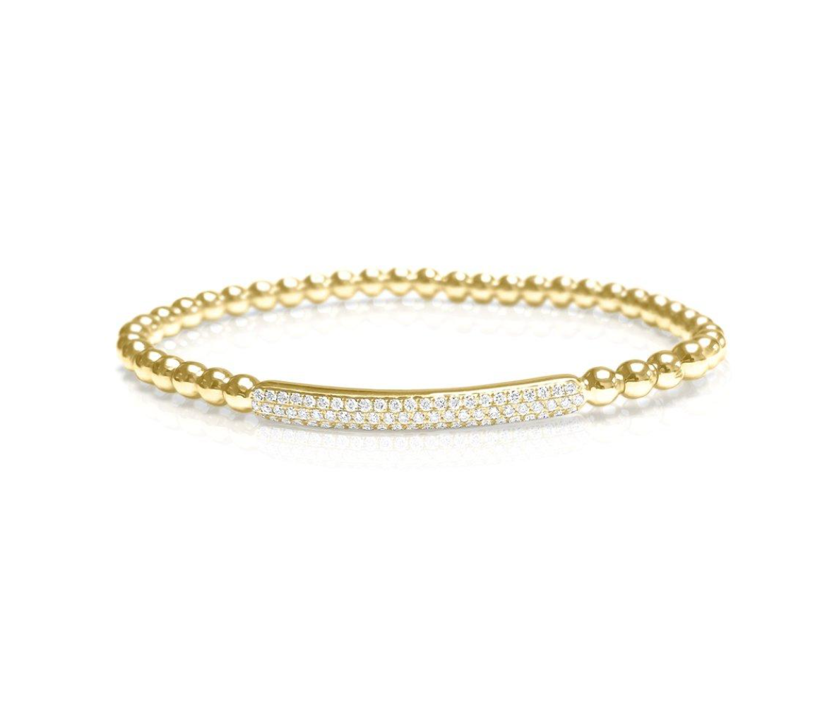 Serena Stretch Diamond Bar Beaded Bracelet – RWFJ