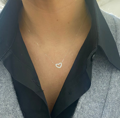 Love Struck Diamond Heart Necklace