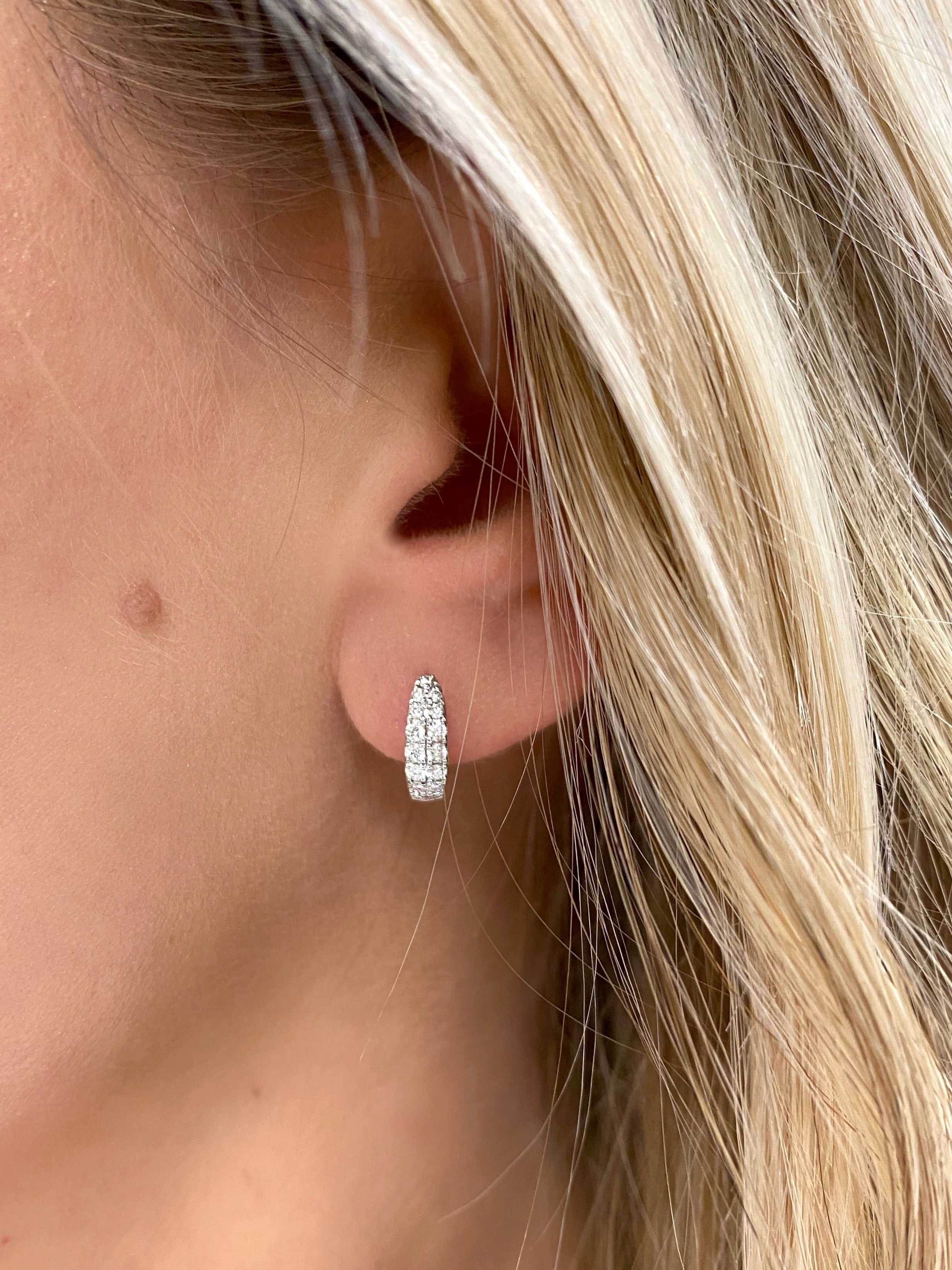 Clara Pave Diamond Huggie Earrings – RWFJ